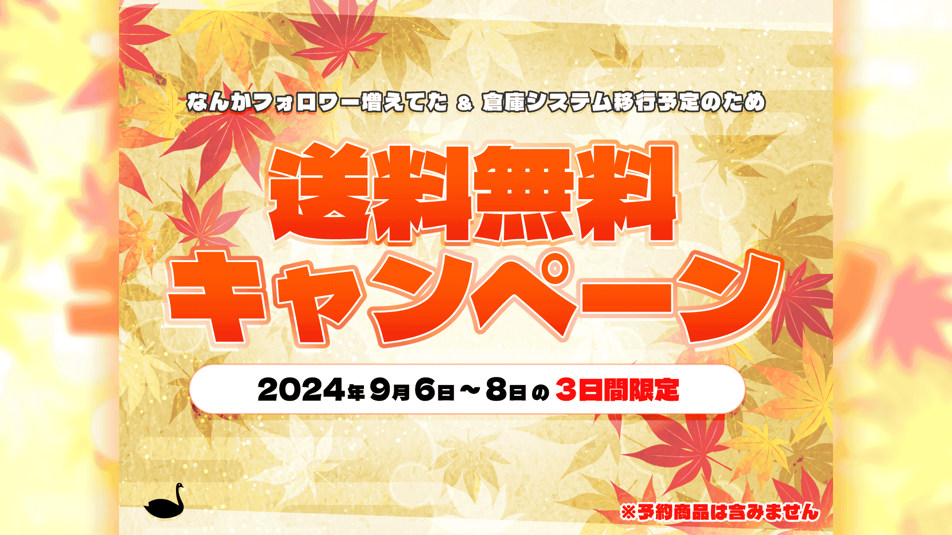 > 送料無料キャンペーン開催のお知らせ（24/09/02）